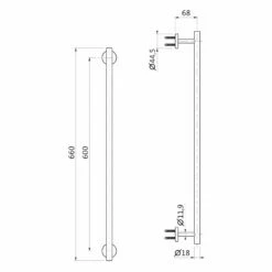 Herzbach LIVING Badetuchhalter 60 Cm