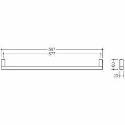HEWI Handtuchhalter 60 Cm Für Universal Waschtisch 950.11.30