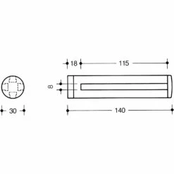HEWI Serie 477 Glasplattenhalter Mit Distanzstück