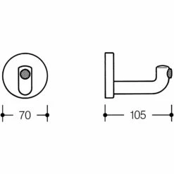HEWI Serie 477 Wandhaken Mit Türpuffer