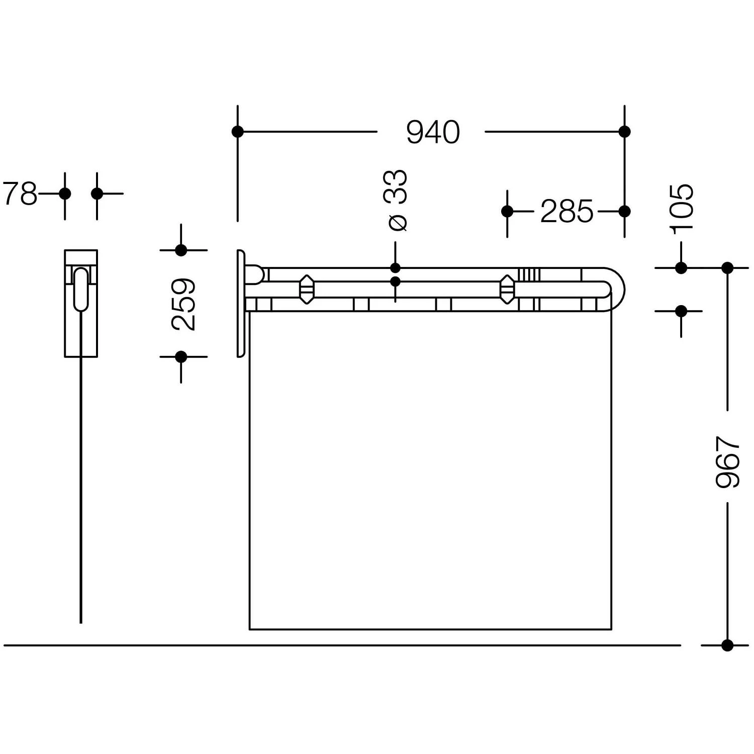 HEWI Serie 801 Duschspritzschutz 2 HEWI Serie 801 Duschspritzschutz – Bild 2