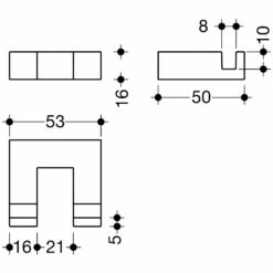 HEWI System 100 Doppelhaken