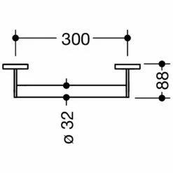 HEWI System 900 Haltegriff, 30 X 8,8 Cm