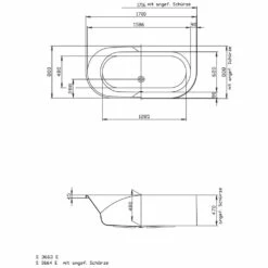 Hoesch Spectra Vorwand 170 X 80 Cm Mit Angeformter Schürze