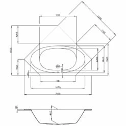 Hoesch Armada Sechseck-Badewanne 210 X 100 Cm