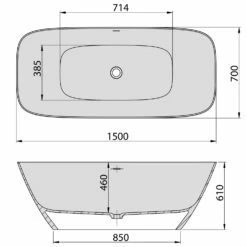 Hoesch Lasenia Oval-Badewanne 150 X 70 Cm Freistehend -KEUCO Verkauf hersteller hoesch badewannen whirlpools freistehende lasenia 2114974