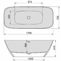 Hoesch Lasenia Oval-Badewanne 170 X 75 Cm Freistehend -KEUCO Verkauf hersteller hoesch badewannen whirlpools freistehende lasenia 2114983