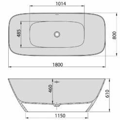 Hoesch Lasenia Oval-Badewanne 180 X 80 Cm Freistehend -KEUCO Verkauf hersteller hoesch badewannen whirlpools freistehende lasenia 2114986