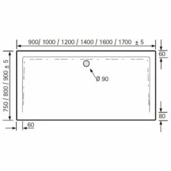 HSK Acryl-Duschwanne Superflach 80 X 120 Cm