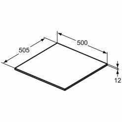 Ideal Standard Adapto Holzplatte Zu Konsolen-Unterschrank 50 Cm