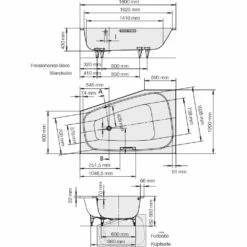 Kaldewei Plaza Duo Rechts 190 Eckbadewanne Mit Griffbohrung