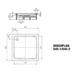 Kaldewei Duschplan 545-1 Duschwanne 90 X 90 X 6,5 Cm Mit Antislip