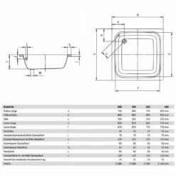 Kaldewei Sanidusch 559 Duschwanne 75 X 90 X 25 Cm