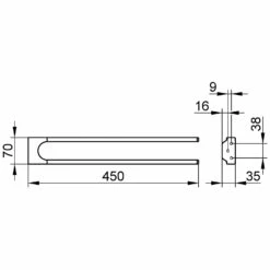 Keuco Moll Handtuchhalter 45 Cm -KEUCO Verkauf hersteller keuco armaturen collection moll accessoires 2104099
