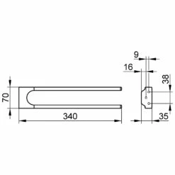 Keuco Moll Handtuchhalter 34 Cm -KEUCO Verkauf hersteller keuco armaturen collection moll accessoires 2104102