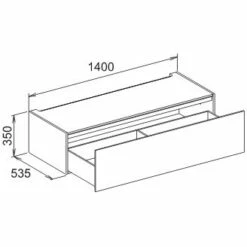 Keuco Edition 11 Planning Modul Unterbauschrank 140 X 35 Cm, Beleuchtet