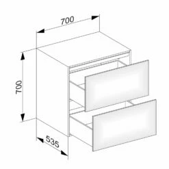 Keuco Edition 11 Sideboard 70 X 70 Cm, Beleuchtet -KEUCO Verkauf hersteller keuco badmoebel edition 11 sideboard 4704818