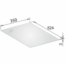 Keuco Edition 11 Abdeckplatte 36,6 Cm Für Glasfronten