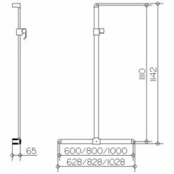Keuco Elegance Duschhandlauf Mit Brausestange 100 X 111 Cm