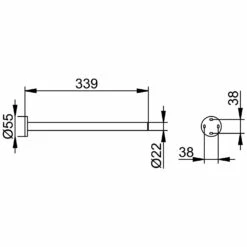 Keuco Collection Plan Handtuchhalter, Einarmig, 34 Cm -KEUCO Verkauf hersteller keuco collection plan bad accessoires 2171782