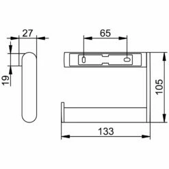 Keuco Plan Toilettenpapierhalter Offen, Öffnung Nach Rechts