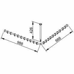 Keuco Plan Brausevorhangstangen-Set 100 X 100 Cm