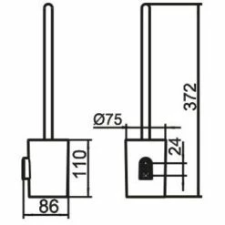 Keuco Collection Smart.2 Toilettenbürstengarnitur