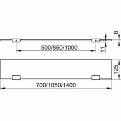 Keuco Edition 11 Cristallinglas-Platte 70 Cm