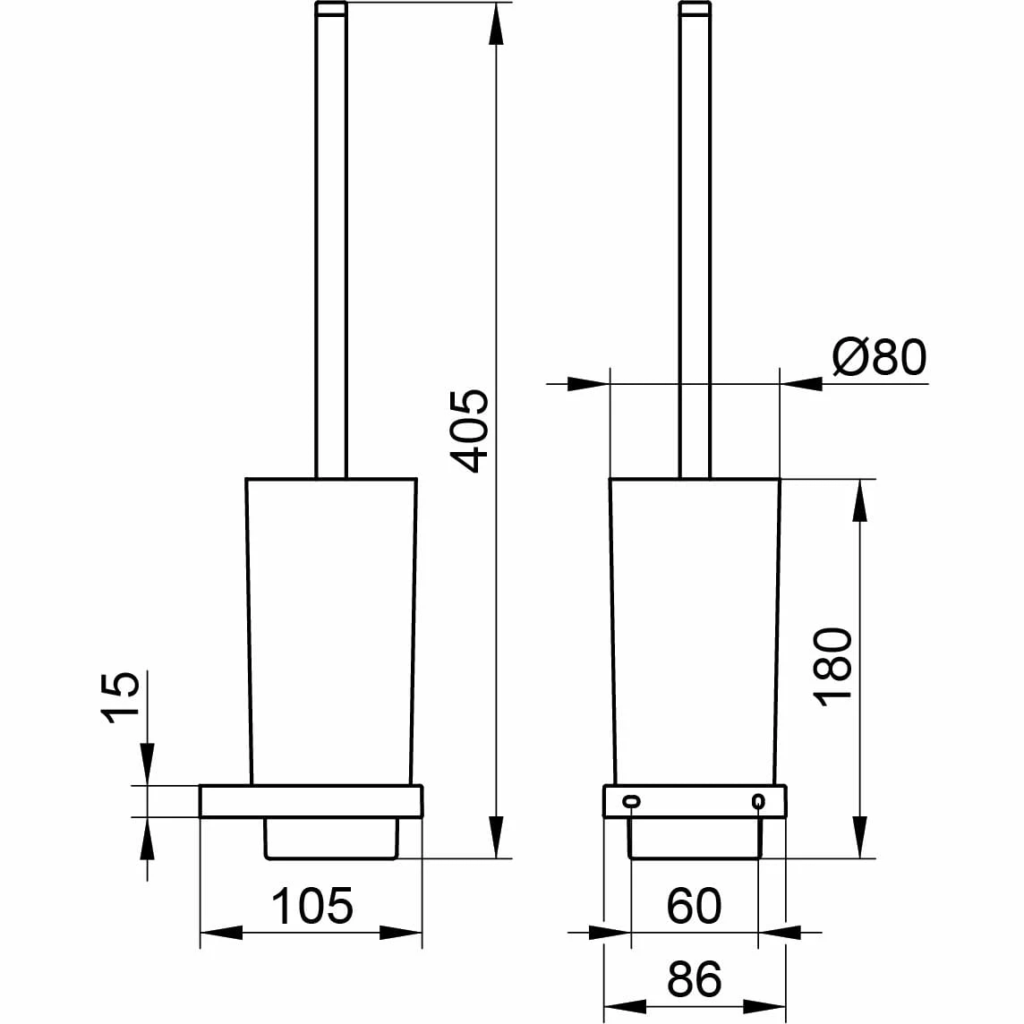 Keuco Edition 11 Toilettenbürstengarnitur 2 Keuco Edition 11 Toilettenbürstengarnitur – Bild 2