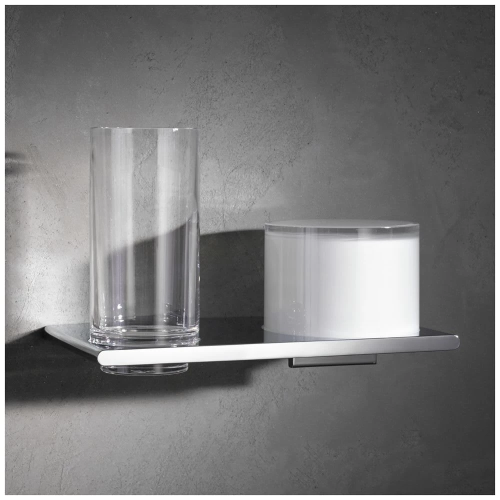 Keuco Edition 400 Doppelhalter Glas Und Lotionsspender 1 Keuco Edition 400 Doppelhalter Glas Und Lotionsspender