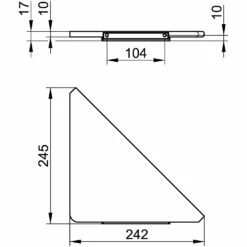 Keuco Edition 400 Eckduschablage