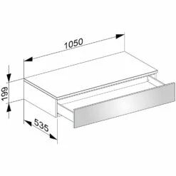 Keuco Edition 400 Sideboard 105 X 19,9 X 53,5 Cm