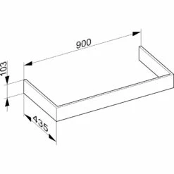 Keuco Edition 90 Sockelpaket 90 X 10,3 Cm