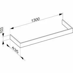 Keuco Edition 90 Sockelpaket 130 X 10,3 Cm