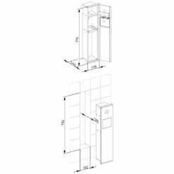 Keuco Plan Integral WC-Modul 2