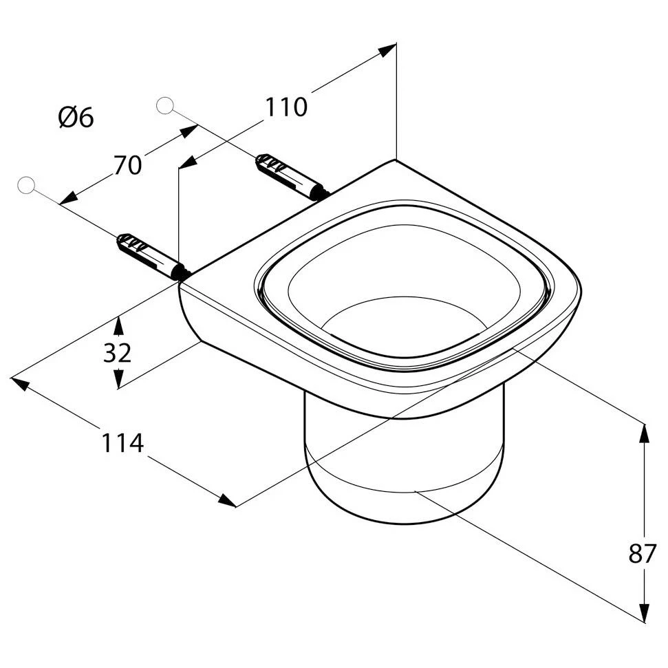 Kludi AMBA Glashalter Mit Mundspülglas Für Wandmontage 1 Kludi AMBA Glashalter Mit Mundspülglas Für Wandmontage