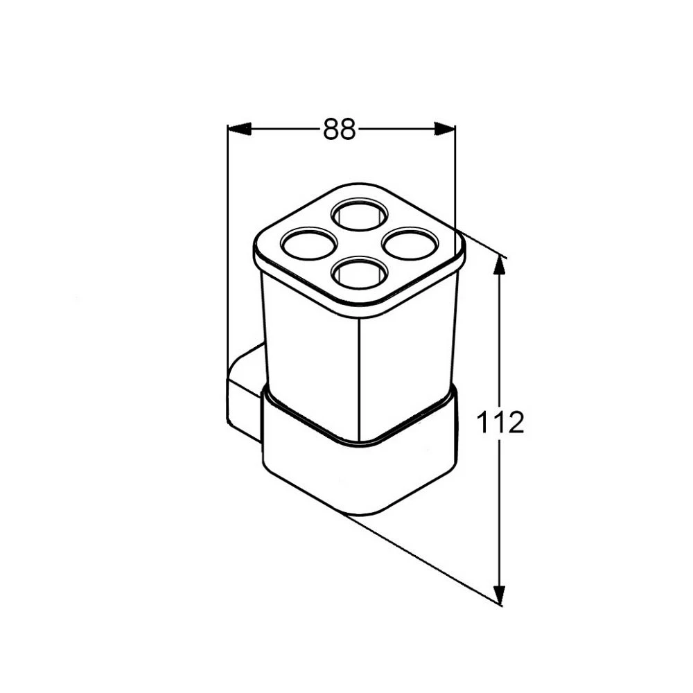 Kludi E2 Universal-Glashalter 1 Kludi E2 Universal-Glashalter