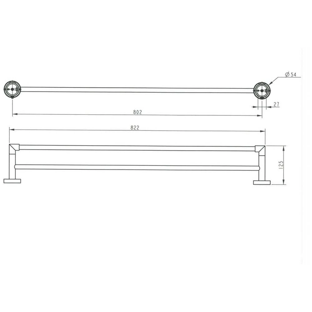 Kronenbach Radia Badetuchhalter Doppelt 80 Cm 1 Kronenbach Radia Badetuchhalter Doppelt 80 Cm