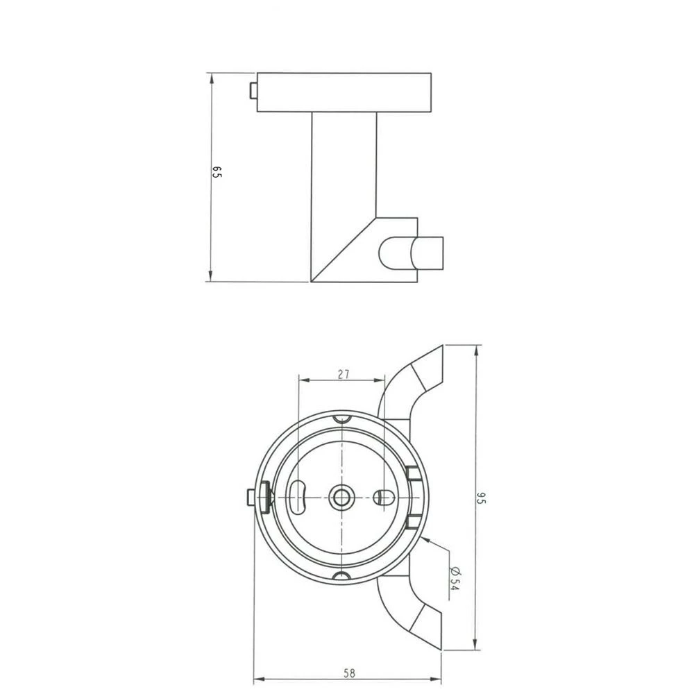 Kronenbach Radia Haken Mit Konsole 2-fach 1 Kronenbach Radia Haken Mit Konsole 2-fach