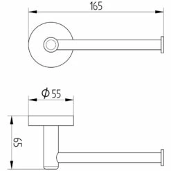 Kronenbach Styla-X 2.0 Papierrollenhalter Ohne Deckel -KEUCO Verkauf hersteller kronenbach bad accessoires styla x 1620516