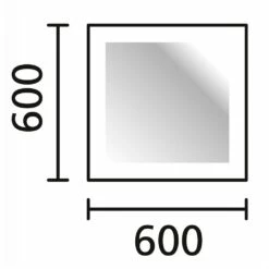 Lanzet P5 Spiegelelement 60 X 60 Cm Mit Indirekter LED Beleuchtung Und Lichttemperatureinstellung