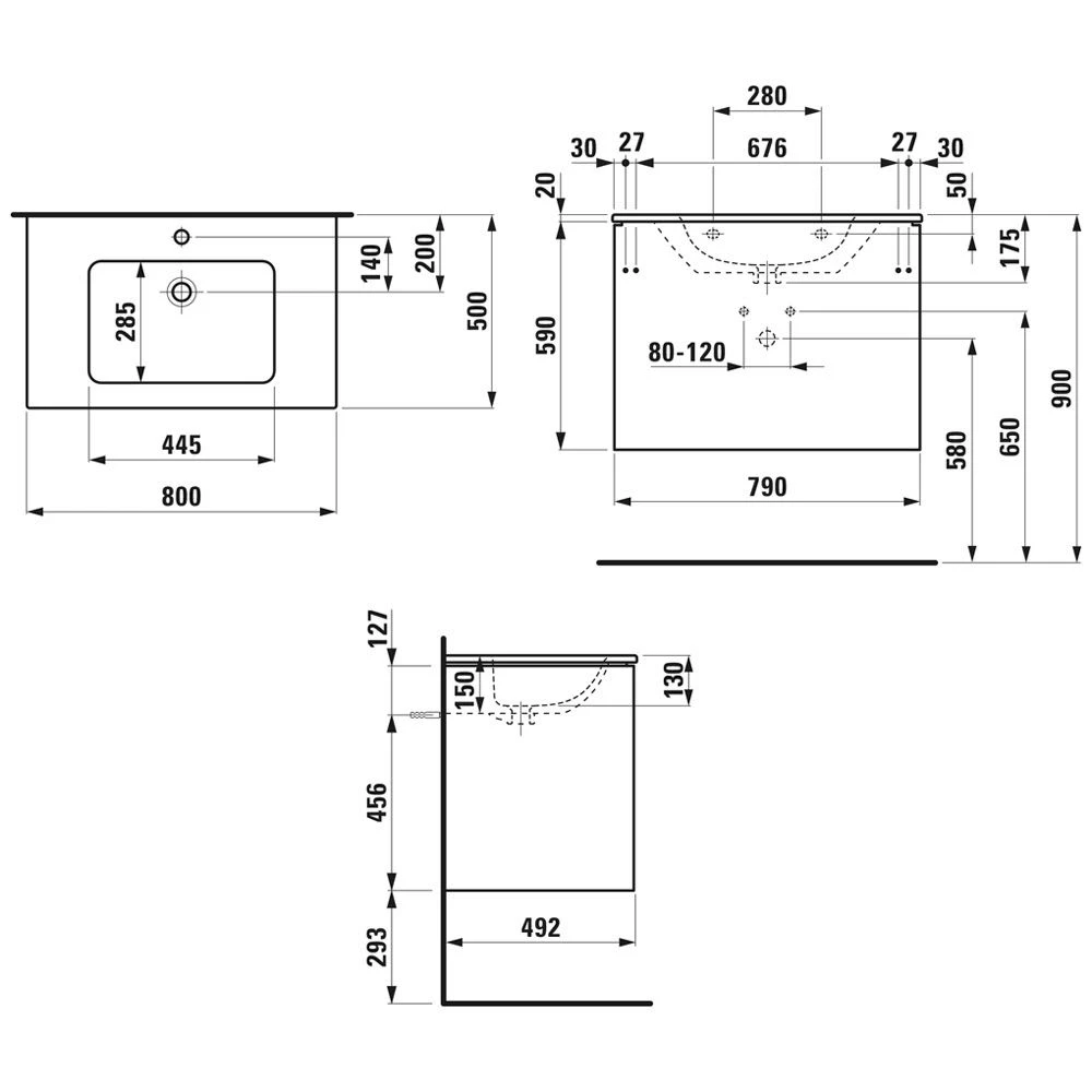 LAUFEN Pro S Set Base Waschtischkombination 80 X 50 Cm 4 LAUFEN Pro S Set Base Waschtischkombination 80 X 50 Cm – Bild 4