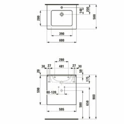 LAUFEN Pro S Set Base Waschtischkombination 60 X 50 Cm -KEUCO Verkauf hersteller laufen badmoebel base waschtischunterbauten pro 5019002