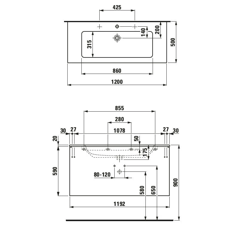 LAUFEN Pro S Set Base Waschtischkombination 120 X 50 Cm 3 LAUFEN Pro S Set Base Waschtischkombination 120 X 50 Cm – Bild 3