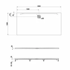LAUFEN PRO Duschwanne 200 X 100 X 3,6 Cm -KEUCO Verkauf hersteller laufen duschwannen rechteck aus marbond 2607418