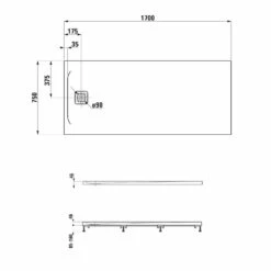 LAUFEN PRO Duschwanne 170 X 75 X 4,6 Cm 7 LAUFEN PRO Duschwanne 170 X 75 X 4,6 Cm -KEUCO Verkauf hersteller laufen duschwannen rechteck aus marbond 2607439