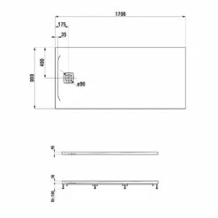 LAUFEN PRO Duschwanne 170 X 80 X 4,6 Cm -KEUCO Verkauf hersteller laufen duschwannen rechteck aus marbond 2607442