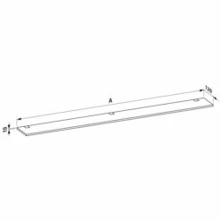 LAUFEN Frame 25 Glasablage 150 X 12 Cm, Drei Wandbefestigungen