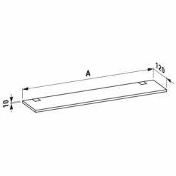 LAUFEN Frame 25 Glasablage 55 X 12 Cm, Zwei Wandbefestigungen