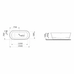 LAUFEN Pro Freistehende Badewanne 150 X 70 Cm Aus Marbond -KEUCO Verkauf hersteller laufen pro badewannen freistehende 150 2107273